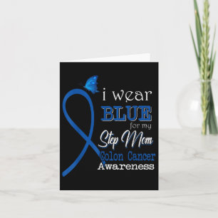Cartão Fita Eu Visto Azul Para A Etapa Mãe Cancer Colon C