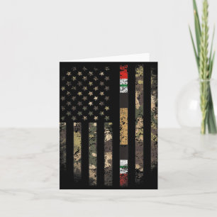 Cartão Fita Militar da Bandeira dos EUA Camuflada Orgulho