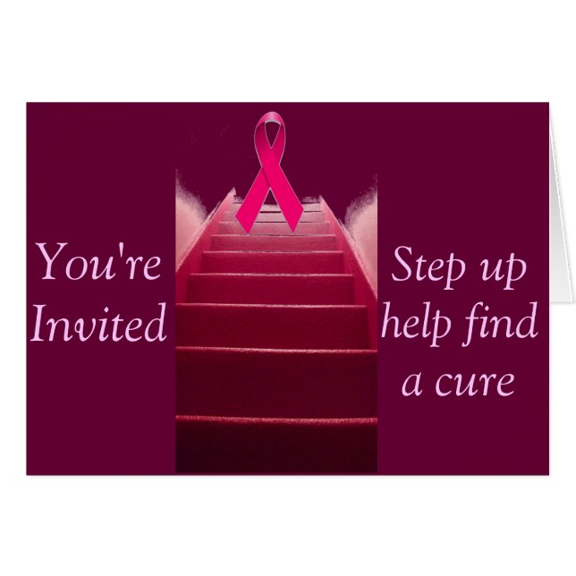 Cartão Fita Rosa da Esperança (Frente Horizontal)