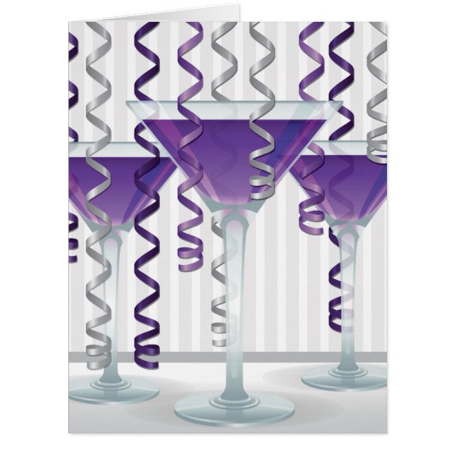 Cartão Fita roxa e cocktail (Frente)