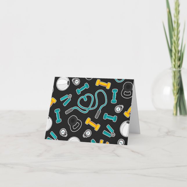 Cartão Fitness Love Pattern Aqua and Yellow (Frente)