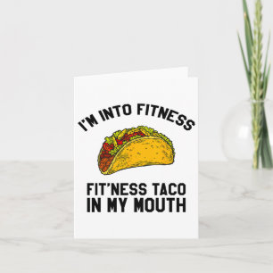 Cartão Fitness Masculino Taco Engraçado Ginásio Mexicano