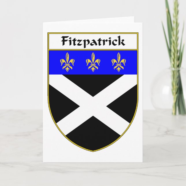 Cartão Fitzpatrick Coat of Arms/Family Crest (Frente)