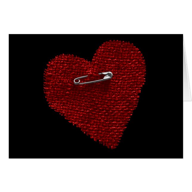 Cartão Fixado no Coração (Frente Horizontal)