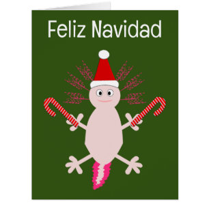 Cartão Fixe de Natal Axolotl Personalizado