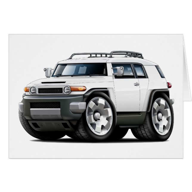 Cartão Fj Cruiser White Car (Frente Horizontal)