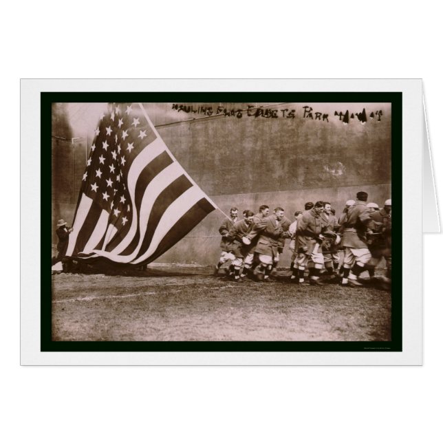 Cartão Flag Ebbets Park Baseball 1914 (Frente Horizontal)