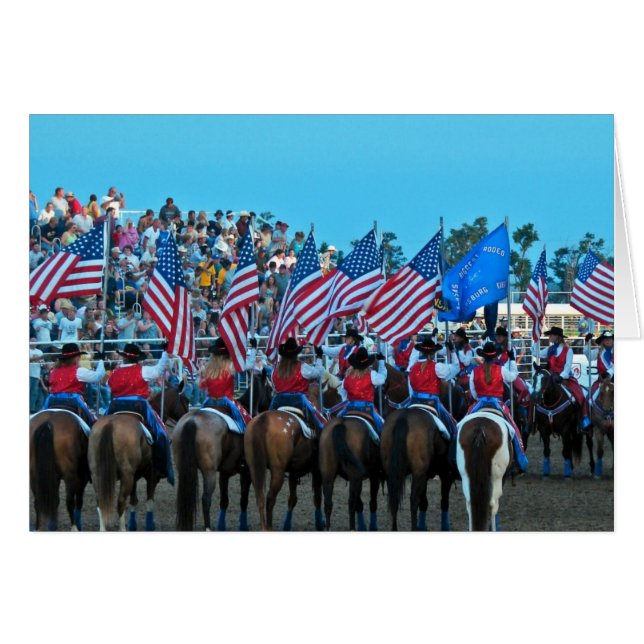 Cartão Flag Girls (Frente Horizontal)
