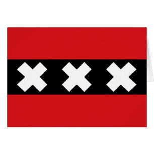 Cartão Flag of Amsterdam