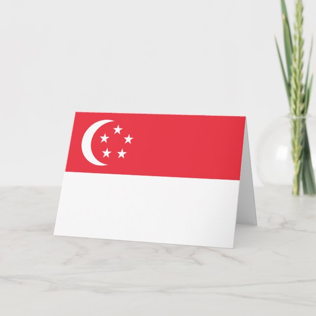 Cartão Flag of Singapore (Frente)