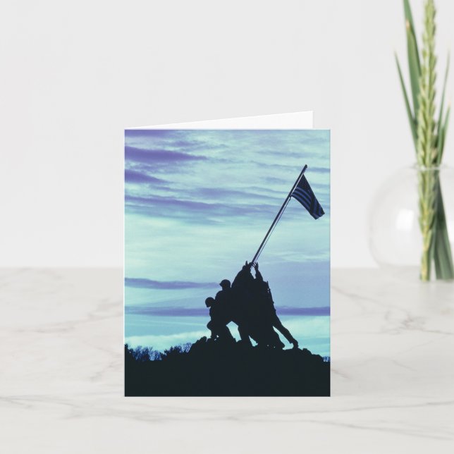 Cartão Flag Raising on Iwo Jima notecards (Frente)