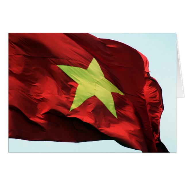 Cartão flag vietnam (Frente Horizontal)