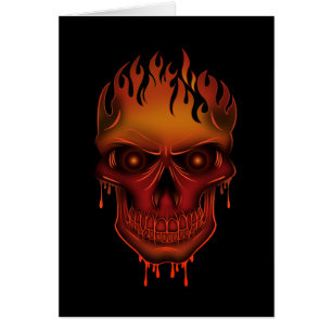 Cartão Flame Skull