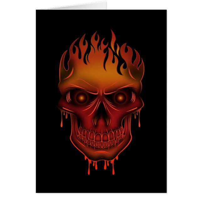 Cartão Flame Skull (Frente)