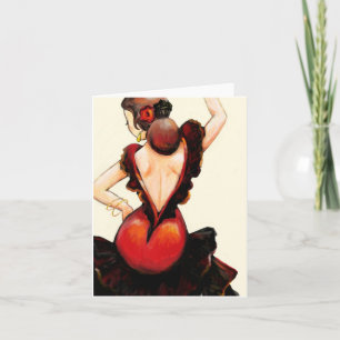 Cartão Flamenco Dancer Blank Notecard