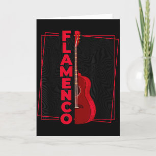 Cartão Flamenco _ Guitarra de Dança Espanhola _ Flamenco