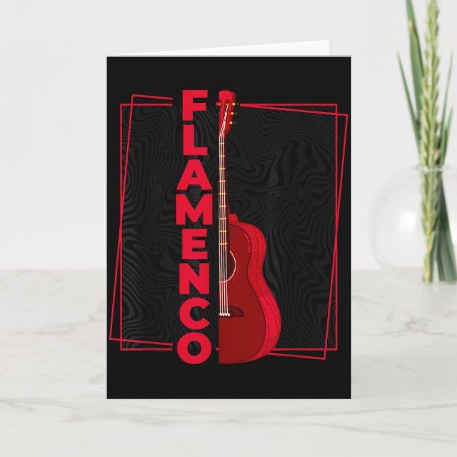 Cartão Flamenco _ Spanish Dance Guitar _ Spain Flamenco  (Frente)