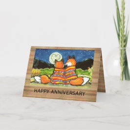 Cartão "Flamin' Love" Raposa Vermelha Raposa Romântica Ca