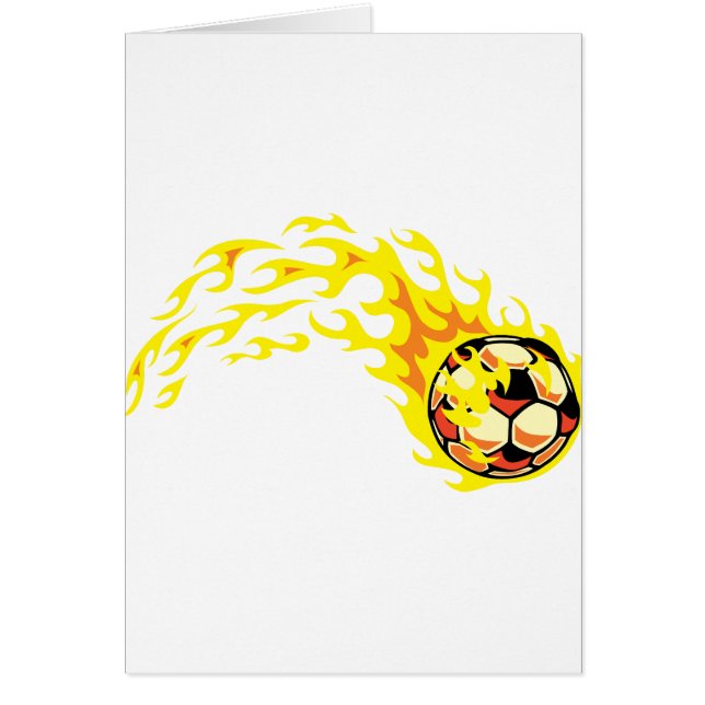 Cartão Flaming' Soccer Ball (Frente)