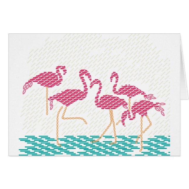 Cartão flamingo (Frente Horizontal)