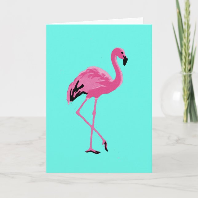 Cartão Flamingo (Frente)