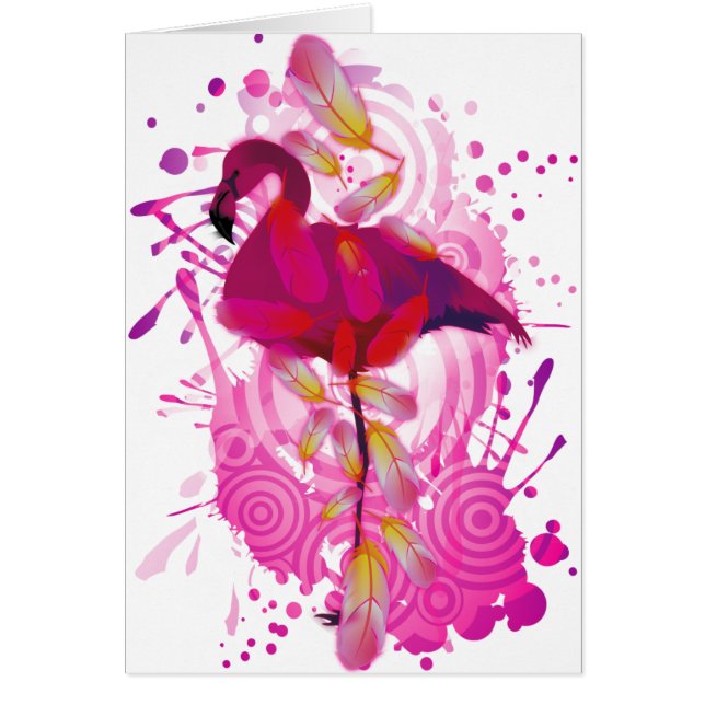 Cartão Flamingo (Frente)