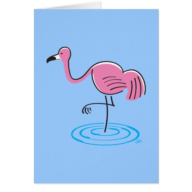 Cartão Flamingo (Frente)