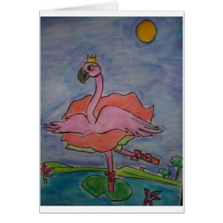 Cartão Flamingo da dança
