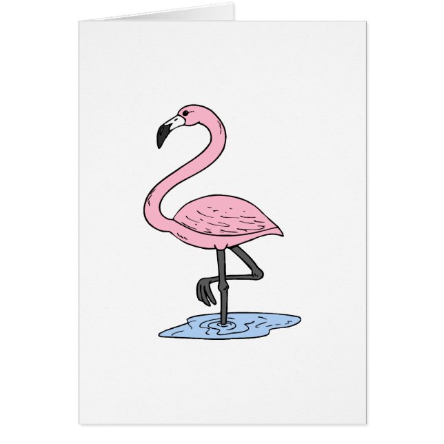 Cartão Flamingo da fé (Frente)
