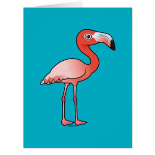 Cartão Flamingo do americano de Birdorable
