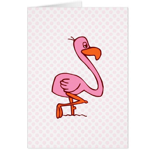 Cartão Flamingo do sacudir (Frente)