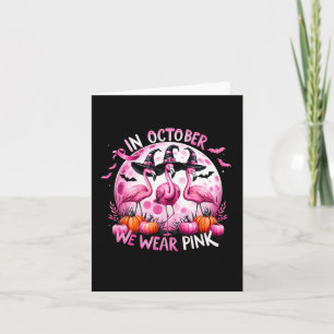 Cartão Flamingo Em Outubro Vestimos O Cancer Rosa Hal