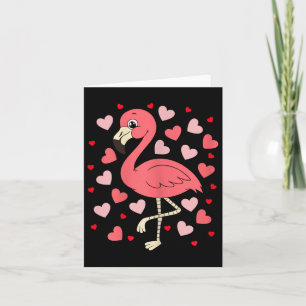 Cartão Flamingo Heart Dia de os namorados Cute Bird Lov