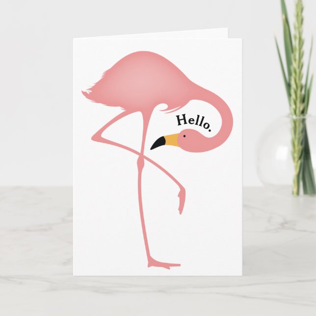 Cartão Flamingo Neck Greeting Card (Frente)