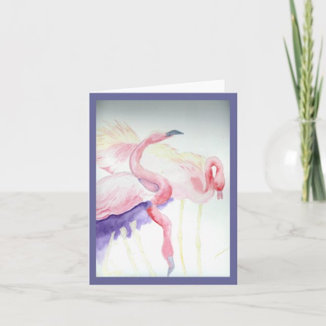 Cartão Flamingo note card (Frente)