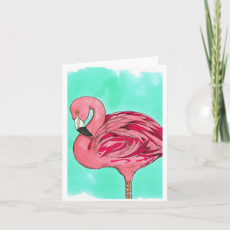 Cartão Flamingo Notecard