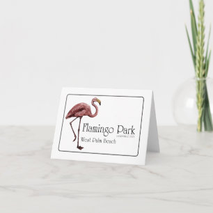 Cartão Flamingo Park note card