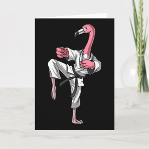 Cartão Flamingo Pássaro Karatê Kickboxing Kung Fu Ninja L