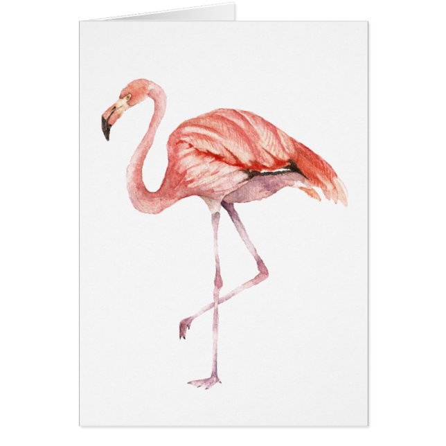 Cartão Flamingo Rosa (Frente)