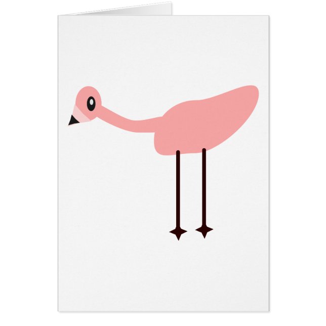 Cartão Flamingo Rosa (Frente)