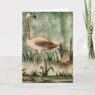 Cartão Flamingo Rosa