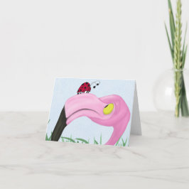Cartão Flamingo Rosa bonito