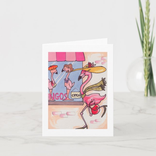 Cartão Flamingo Shopping Notecard (Frente)