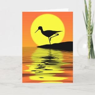 Cartão Flamingo Sunset Greeting Card