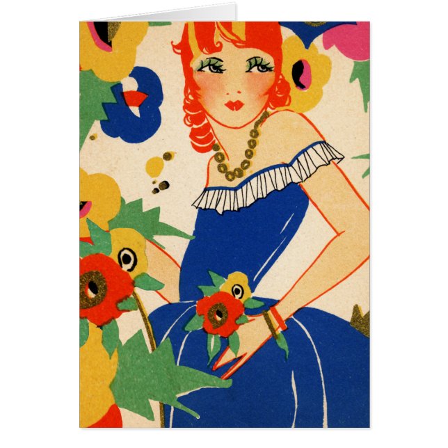 Cartão Flapper dos anos 20 (Frente)