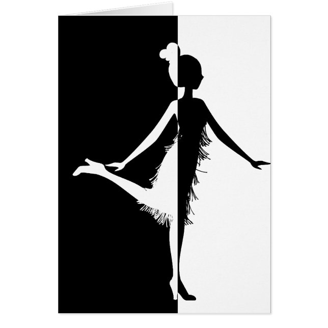 Cartão Flapper Silhouette (Frente)