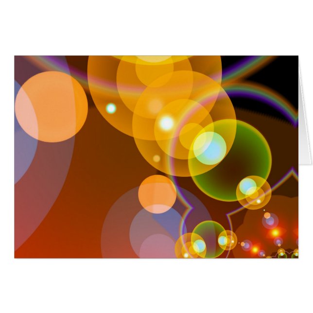 Cartão Flare da Len Multicolor abstrato (Frente Horizontal)