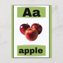 cartão flash alfabético (com imagem real)