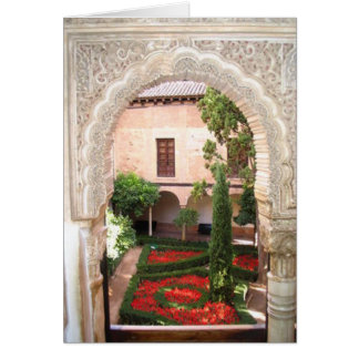 Cartão Flash do jardim de Alhambra do La de Granada