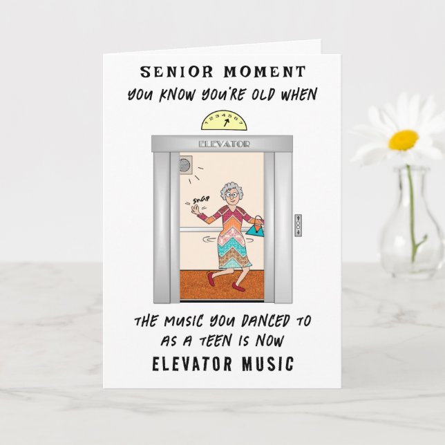 Cartão Flashback engraçado do mais velho adicione uma pla (Planta pequena)